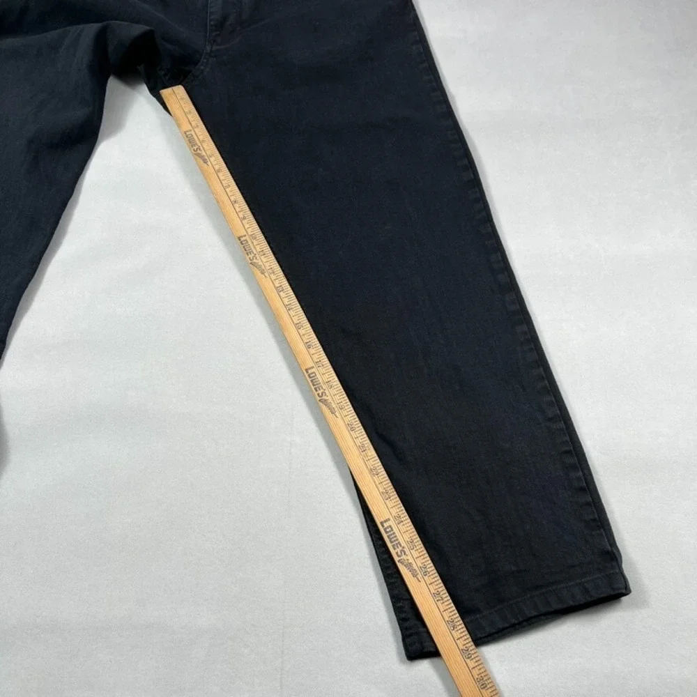 BRAX Cooper Denim Jeans Men 35 Black Stretch‎ Regular Fit 5 Pocket Chino